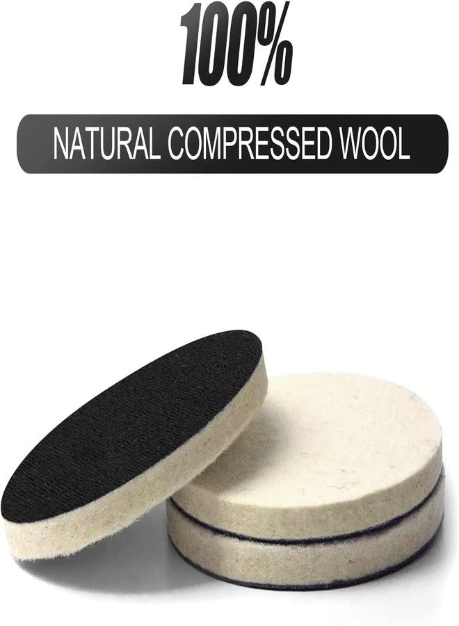 RABBIT ® Felt Polishing Pad, 5" (125mm) x 12mm Hook and Loop Compressed Woolen Wheel Buffing Pads for Automobile, Glass, Ceramic, Plastic-Fiber, Metal, Waxing. (Pack of 3). BACKING PAD NOT INCLUDED. - Image 3